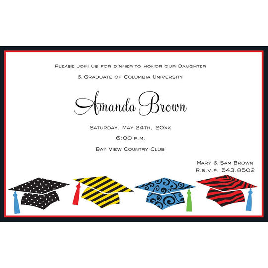 Graduation Flair Invitations